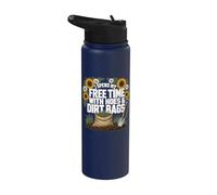 I Spend My Free Time with Hoes and Dirt Bags Gardening Funny Stainless Steel Insulated Water Bottle