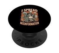 I Spread Desinformación Divertido Vintage Horror Dicho PopSockets PopGrip Adhesivo