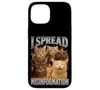I Spread Desinformación Gatos Retro 90s Gráfico ronroneo fects Carcasa para iPhone 15
