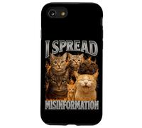 I Spread Desinformación Gatos Retro 90s Gráfico ronroneo fects Carcasa para iPhone SE (2020) / 7/8