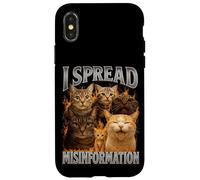 I Spread Desinformación Gatos Retro 90s Gráfico ronroneo fects Carcasa para iPhone X/XS
