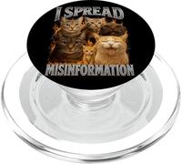 I Spread Desinformación Gatos Retro 90s Gráfico ronroneo fects PopSockets PopGrip para MagSafe