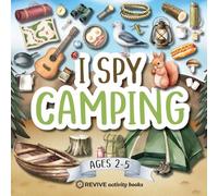 I Spy Camping (Watercolor Artwork): 8.5"x8.5" Camp Themed Alphabet Activity Book for Kids Ages 2-5