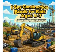 I Spy Construction Book for Kids Ages 5-7: A Challenging Search and Find Picture Adventure with Trucks, Cranes, Diggers, and Busy Building Sites (I Spy Search and Find Books for Kids Ages 5-7)