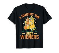 I Squirt On Juicy Wieners Funny BBQ Ketchup Design Camiseta