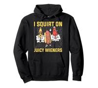 I Squirt On Juicy Wieners Funny BBQ Ketchup Design Sudadera con Capucha