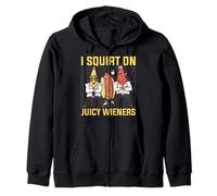 I Squirt On Juicy Wieners Funny BBQ Ketchup Design Sudadera con Capucha