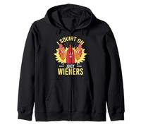 I Squirt On Juicy Wieners Funny BBQ Ketchup Design Sudadera con Capucha