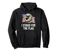 I Stand for The Flag, American Eagle Sun Glasses Sudadera con Capucha