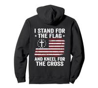 I Stand For The Flag and Kneel For The Cross - EN LA Espalda Sudadera con Capucha