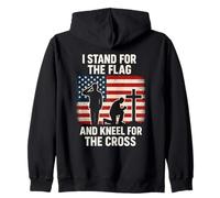 I Stand For The Flag and Kneel For The Cross Fe Cristiana Sudadera con Capucha