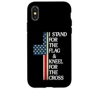 I Stand for The Flag and Kneel for The Cross USA Freedom God Carcasa para iPhone X/XS