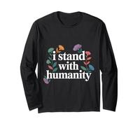 I Stand with Humanity Apoyo Mundial de bondad |- Manga Larga