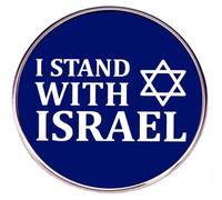 I Stand With Israel Support Jews Pro Jewish Star of David Israeli Flag - Pin esmaltado de 1.2 pulgadas, 1.2 Inches, Esmalte, Esmalte