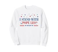 I Stand with Pope Leo Patriotic Catholic Supporter American Sudadera