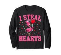 I Steal Hearts Flamingo Love Heart Couple Valentine's Day Manga Larga