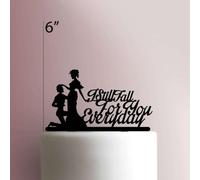 I Still Fall For You Every Day - Decoración acrílica para tartas de 7 pulgadas de ancho/amarillo