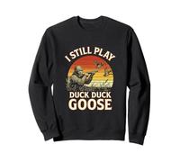 I Still Play Goose Funny Duck Hunting Hunter Hombres Papá Retro Sudadera