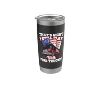 I Still Play With Fire Trucks American Flag Firefighter Vaso térmico de acero inoxidable de doble pared