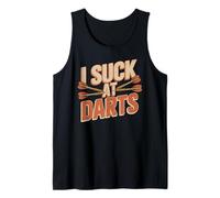 I Suck At Darts Juegos de Pub Casuales con Mala puntería - Camiseta sin Mangas