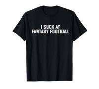 I Suck At Fantasy Football Funny Simple Retro Text Camiseta