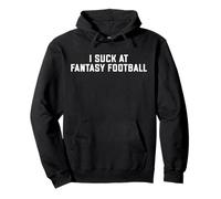 I Suck At Fantasy Football Funny Simple Retro Text Sudadera con Capucha