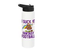 I Suck at Fantasy Football Last Place Fantasy Football Loser Stainless Steel Insulated Water Bottle