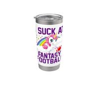 I Suck at Fantasy Football Last Place Fantasy Football Loser Vaso térmico de acero inoxidable de doble pared