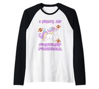 I Suck at Fantasy Football - League Draft, Unicornio, USA Deporte Camiseta Manga Raglan