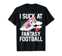 I Suck at Fantasy Football Unicorn Fantasy Football Loser Camiseta gráfica económica