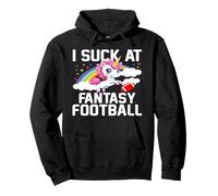 I Suck at Fantasy Football Unicorn Fantasy Football Loser Sudadera con Capucha