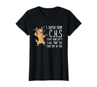 I Suffer from C.H.S Can't Hear SH-t Funny Hyena Sarcastic Camiseta gráfica económica, Mujer, Negro, XL