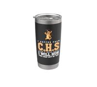 I Suffer From C.H.S Can't Hear Sh-t Funny Hyena Sarcastic Vaso térmico de acero inoxidable de doble pared