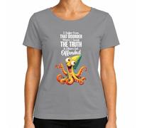 I Suffer from The Urge to Tell The Truth Krake - Camiseta para mujer | calamar, divertido, pulpo, calmar, tentáculo, dibujos animados, cómics, animales marinos, divertido, humor, sarcasmo, ironía
