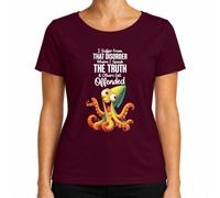 I Suffer from The Urge to Tell The Truth Krake - Camiseta para mujer | calamar, divertido, pulpo, calmar, tentáculo, dibujos animados, cómics, animales marinos, divertido, humor, sarcasmo, ironía