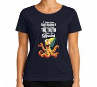 I Suffer from The Urge to Tell The Truth Krake - Camiseta para mujer | calamar, divertido, pulpo, calmar, tentáculo, dibujos animados, cómics, animales marinos, divertido, humor, sarcasmo, ironía