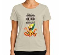 I Suffer from The Urge to Tell The Truth Krake - Camiseta para mujer | calamar, divertido, pulpo, calmar, tentáculo, dibujos animados, cómics, animales marinos, divertido, humor, sarcasmo, ironía