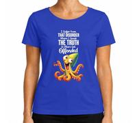 I Suffer from The Urge to Tell The Truth Krake - Camiseta para mujer | calamar, divertido, pulpo, calmar, tentáculo, dibujos animados, cómics, animales marinos, divertido, humor, sarcasmo, ironía