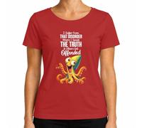 I Suffer from The Urge to Tell The Truth Krake - Camiseta para mujer | calamar, divertido, pulpo, calmar, tentáculo, dibujos animados, cómics, animales marinos, divertido, humor, sarcasmo, ironía