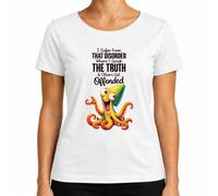 I Suffer from The Urge to Tell The Truth Krake - Camiseta para mujer | calamar, divertido, pulpo, calmar, tentáculo, dibujos animados, cómics, animales marinos, divertido, humor, sarcasmo, ironía