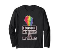 I Support Gay Rights And Gay Wrongs LGBTQ ------- Manga Larga