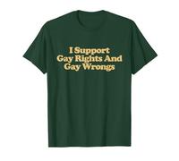 I Support Gay Rights And Gay Wrongs Shirt Y2k Trendy LGBTQ Camiseta