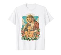 I Surrender Christian Jesus Anime Fe Adoración Arte Diseño Camiseta