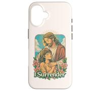 I Surrender Christian Jesus Anime Fe Adoración Arte Diseño Carcasa para iPhone 16