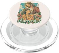 I Surrender Christian Jesus Anime Fe Adoración Arte Diseño PopSockets PopGrip para MagSafe