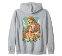 I Surrender Christian Jesus Anime Fe Adoración Arte Diseño Sudadera con Capucha