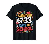 I Survived 100 and 67 33 Days of School Classroom Quote Camiseta