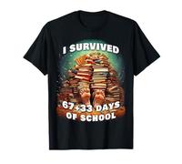 I Survived 67 + 33 (100) Days of School 67 Meme Kids Camiseta