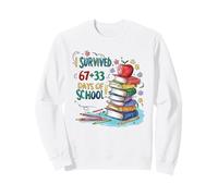 I Survived 67 + 33 (100) Days of School 67 Meme Kids Sudadera
