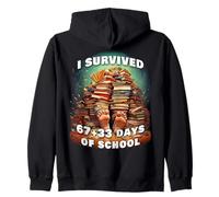 I Survived 67 + 33 (100) Days of School 67 Meme Kids Sudadera con Capucha